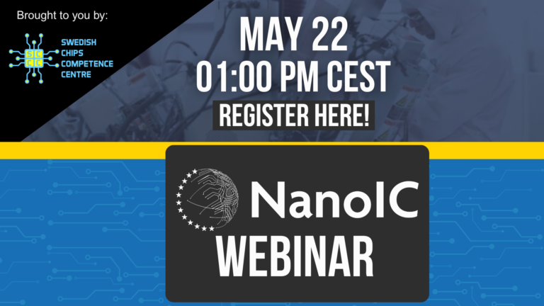 NanoIC Pilot Line Webinar – 22 May